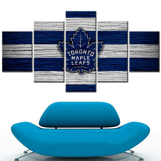 Ice Hockey Team - 5 Pieces Wall Art - IH5007 - Toronto Maple Leafs - Ice Hockey Team Poster - Ice Hockey Team Canvas