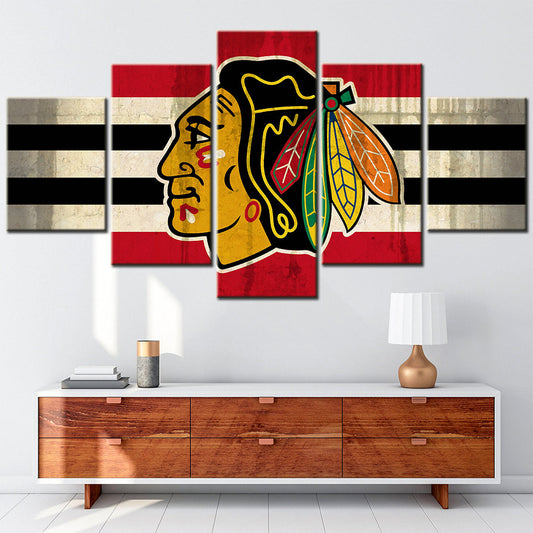 Hockey Canvas Wall Art - IH5012 - Chicago Blackhawks