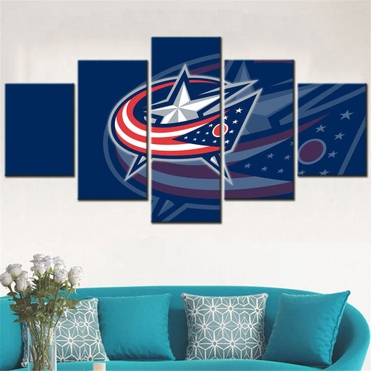 Ice Hockey Team Wall Art - IH5014 - Columbus Blue Jackets - Ice Hockey Team Poster - Ice Hockey Team Canvas