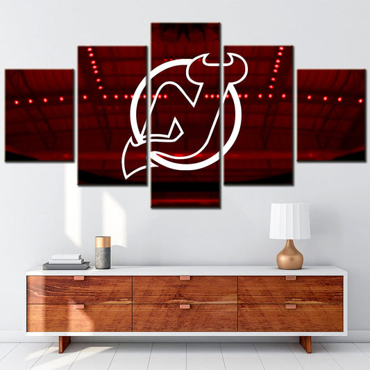 Hockey Canvas Wall Art - IH5018 - New Jersey Devils