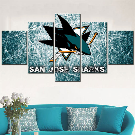 Ice Hockey Team Wall Art - IH5022 - San Jose Sharks - Ice Hockey Team Poster - Ice Hockey Team Canvas