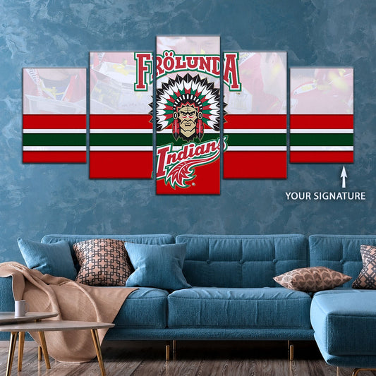 Hockey Canvas Wall Art - IH5029 - Frolunda Indians - FHC Golden