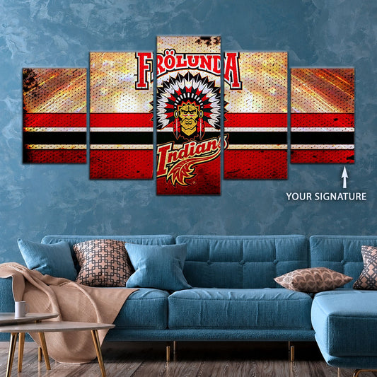 Hockey Canvas Wall Art - IH5032 - Frolunda Indians - FHC Golden