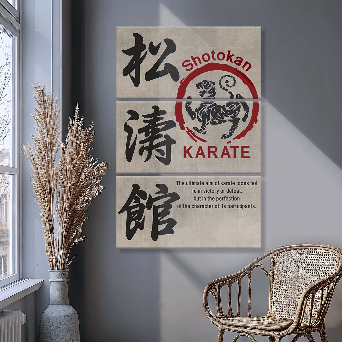 Karate - 3 Piece Wall Art - KA030 - The Ultimate Aim Of Karate - Shotokan Karate - Karate Canvas