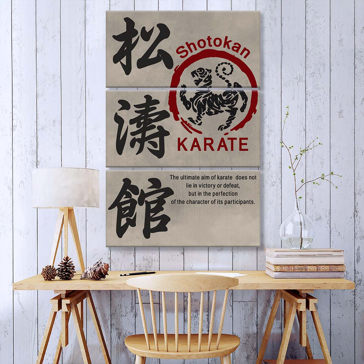 Karate - 3 Piece Wall Art - KA030 - The Ultimate Aim Of Karate - Shotokan Karate - Karate Canvas