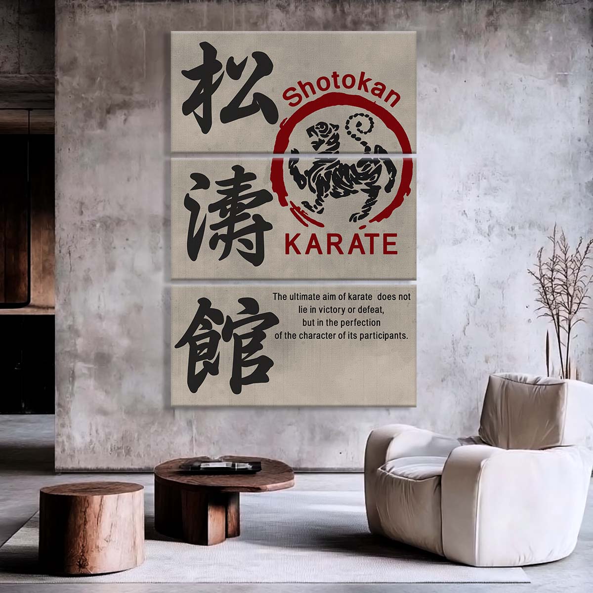Karate - 3 Piece Wall Art - KA030 - The Ultimate Aim Of Karate - Shotokan Karate - Karate Canvas