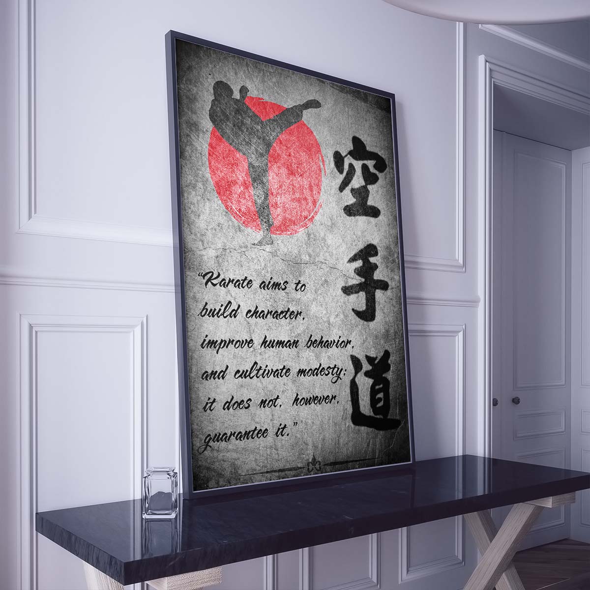 Karate Wall Art - Karate Poster - Karate Canvas - Karate Aims To Build Character - KA020 - Vertical Canvas - Vertical Poster