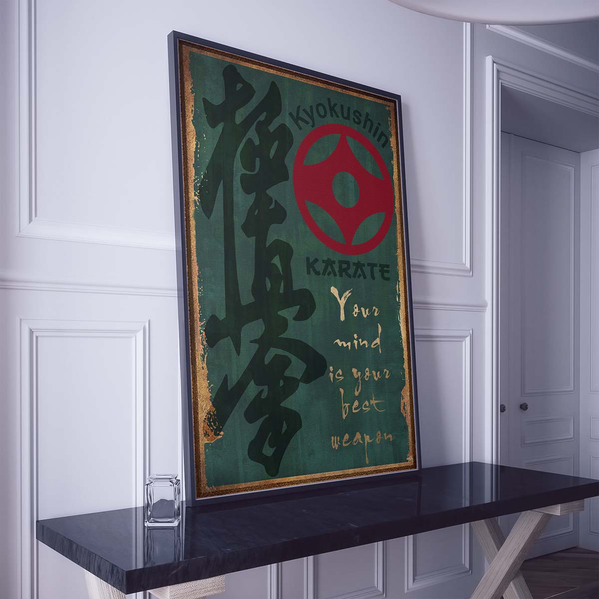 Karate Wall Art - Karate Poster - Karate Canvas - Your Mind Is Your Best Weapon - Kyokushin Karate - KA042 - Vertical Canvas - Vertical Poster