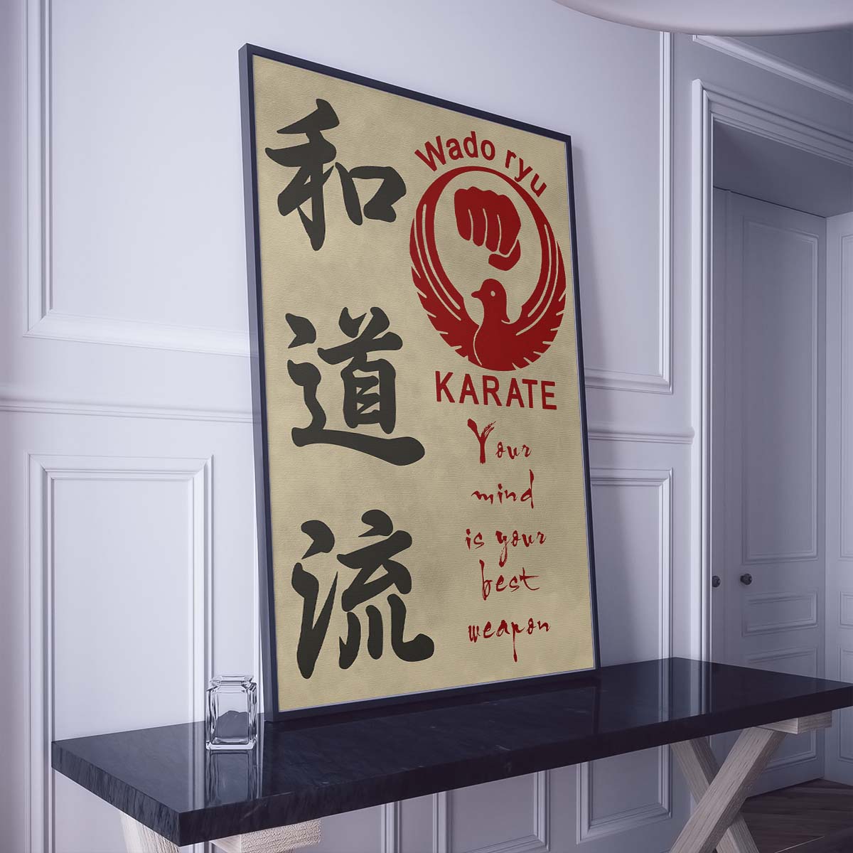 Karate Wall Art - Karate Poster - Karate Canvas - Your Mind Is Your Best Weapon - Wado Ryu Karate - KA038 - Vertical Canvas - Vertical Poster