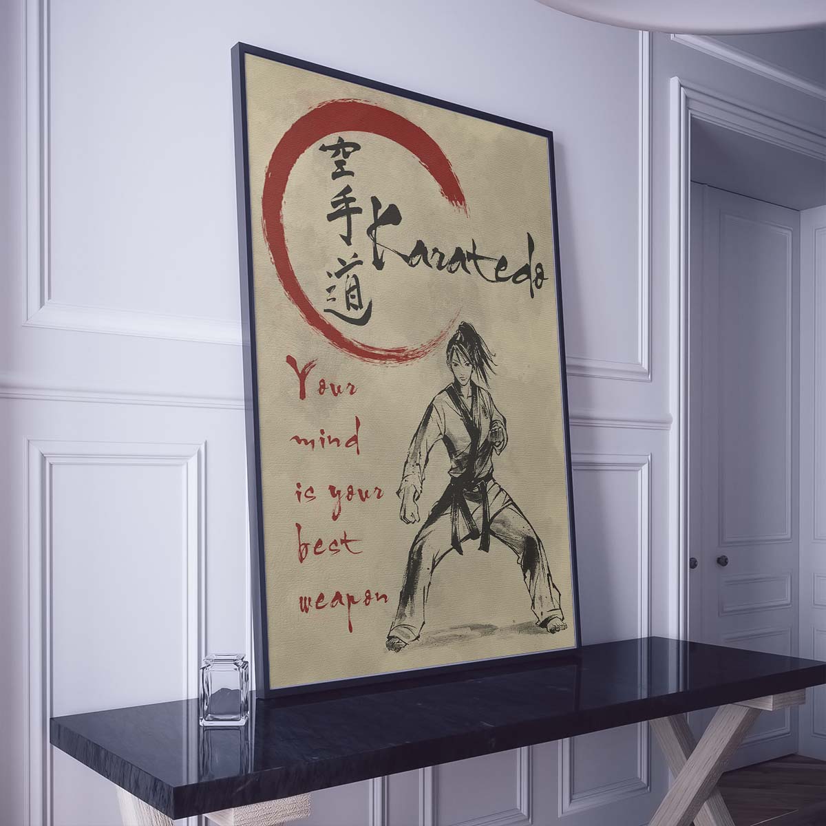 Karate Wall Art - Karate Poster - Karate Canvas - Your Mind Is Your Best Weapon - Women - Karatedo - KA037 - Vertical Canvas - Vertical Poster