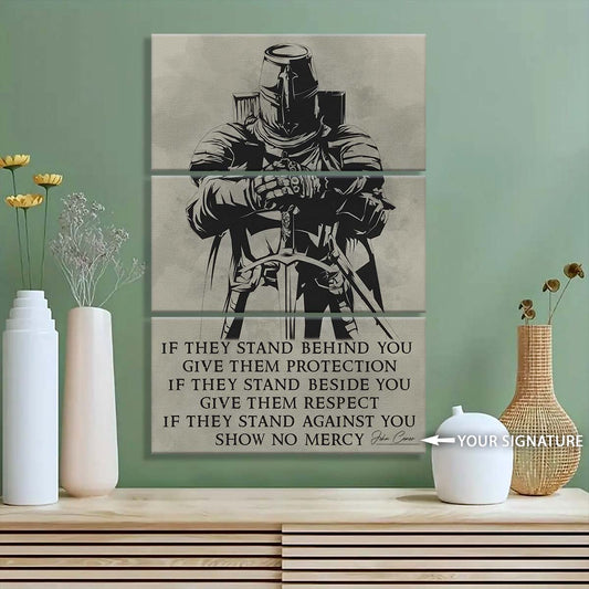 Knight Templar - 3 Piece Wall Art - KT024 - IF - Show No Mercy - Knight Templar Canvas