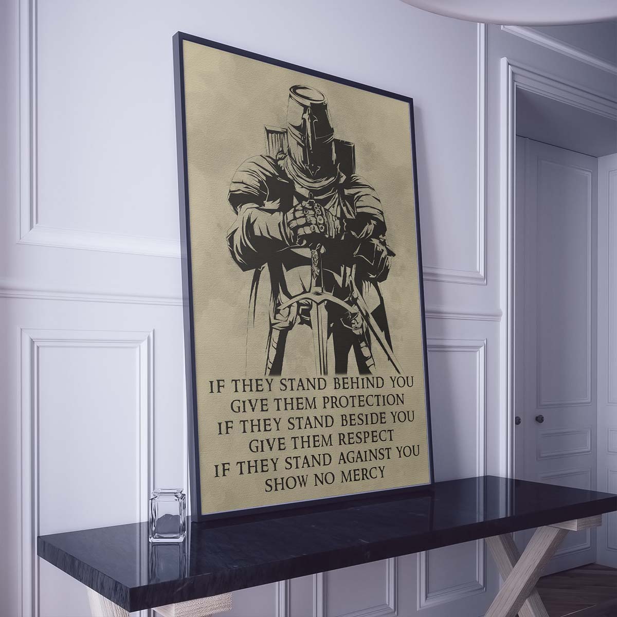 Knight Templar Wall Art - Knight Templar Poster - Knight Templar Canvas - IF - Show No Mercy - KT024 - Vertical Poster - Vertical Canvas