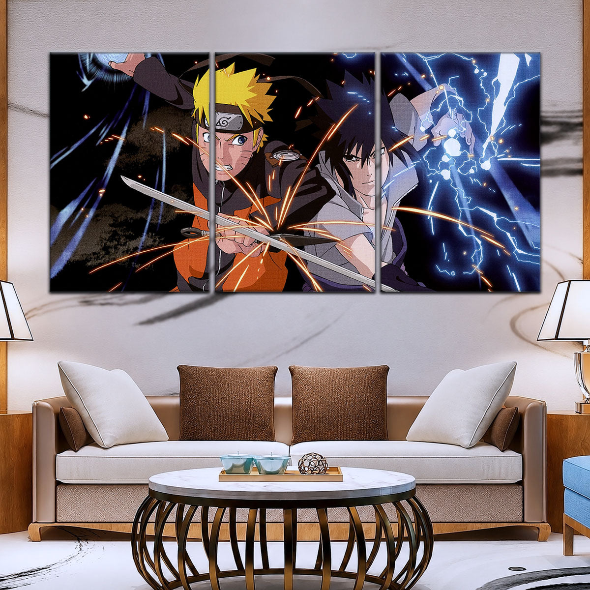 Naruto Canvas Wall Art - NA5013 - Naruto Uzumaki - Sasuke Uchiha
