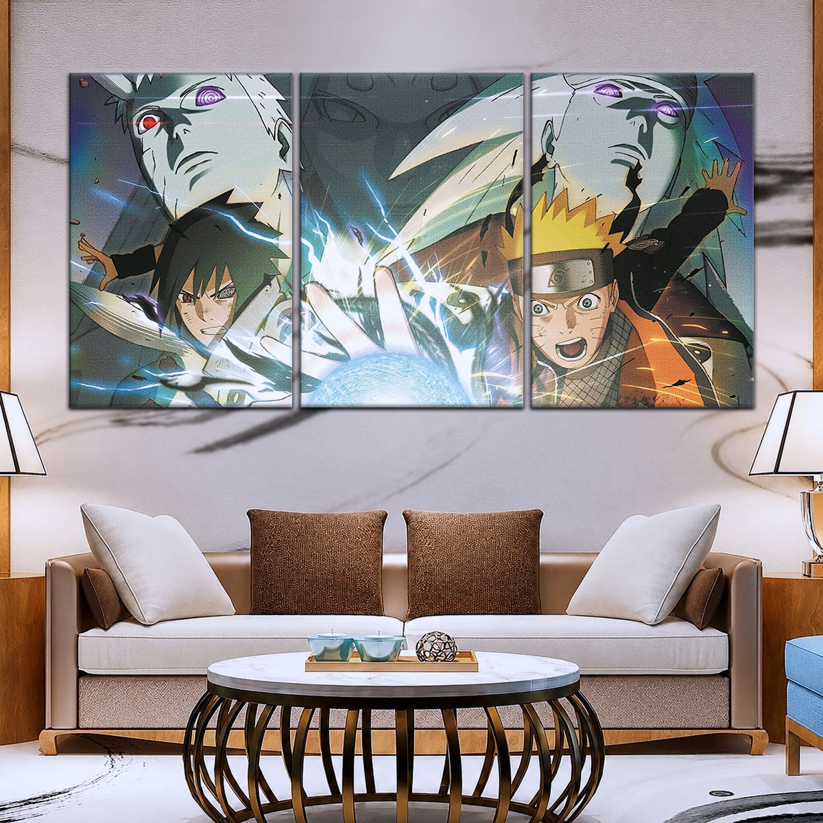 Naruto Canvas Wall Art - NA5021 - Naruto Uzumaki - Sasuke Uchiha - Obito - Madara