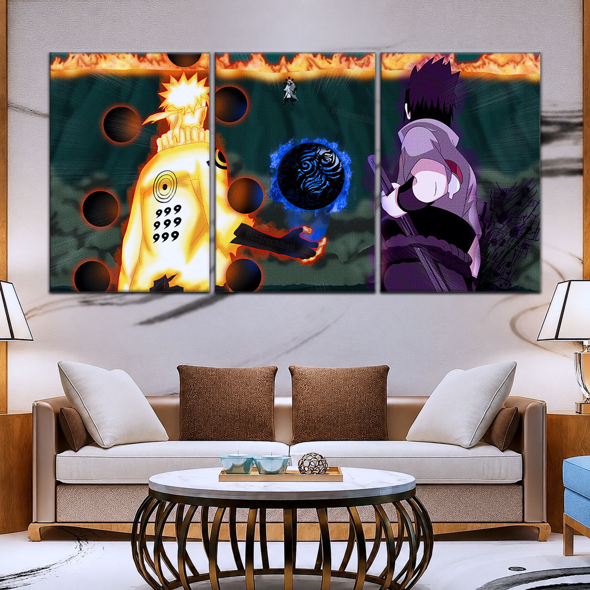 Naruto Canvas Wall Art - NA5056 - Naruto Uzumaki - Sasuke Uchiha