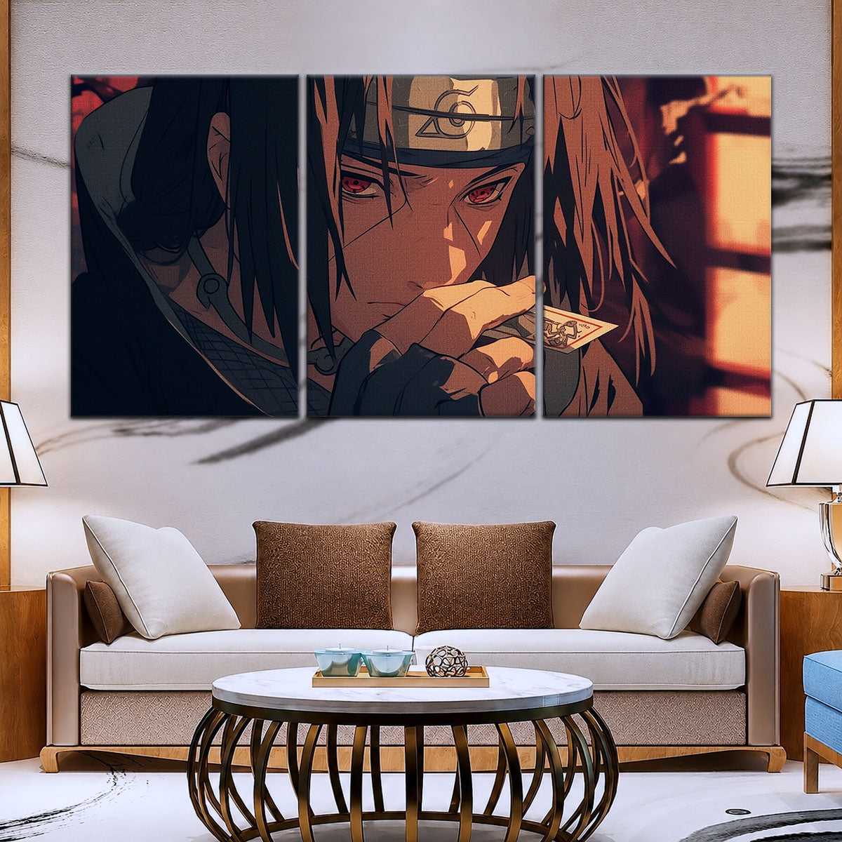 Naruto Canvas Wall Art - NA5065 - Itachi Uchiha Mysterious Gaze Eyes
