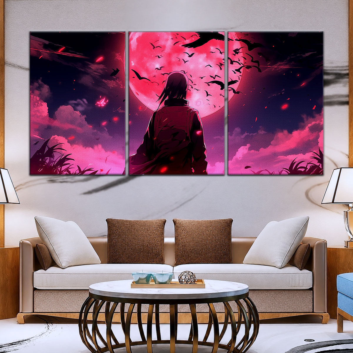 Naruto Canvas Wall Art - NA5073 - Itachi Uchiha Moonlight Silhouette