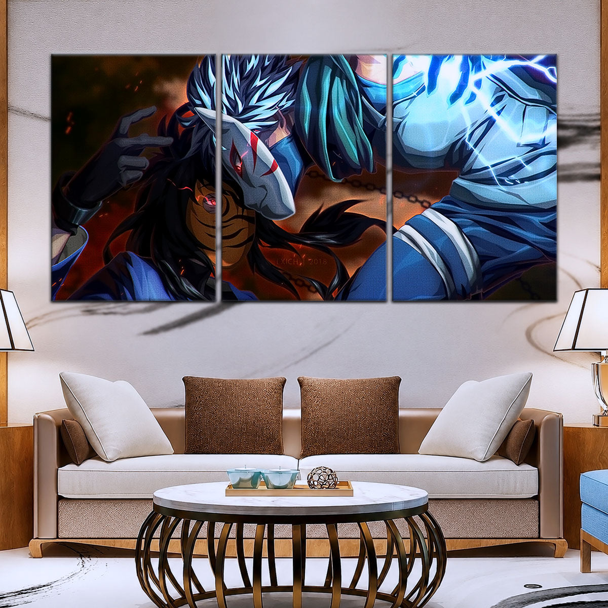 Naruto Canvas Wall Art - NA5076 - Obito Uchiha Vs Kakashi Hatake