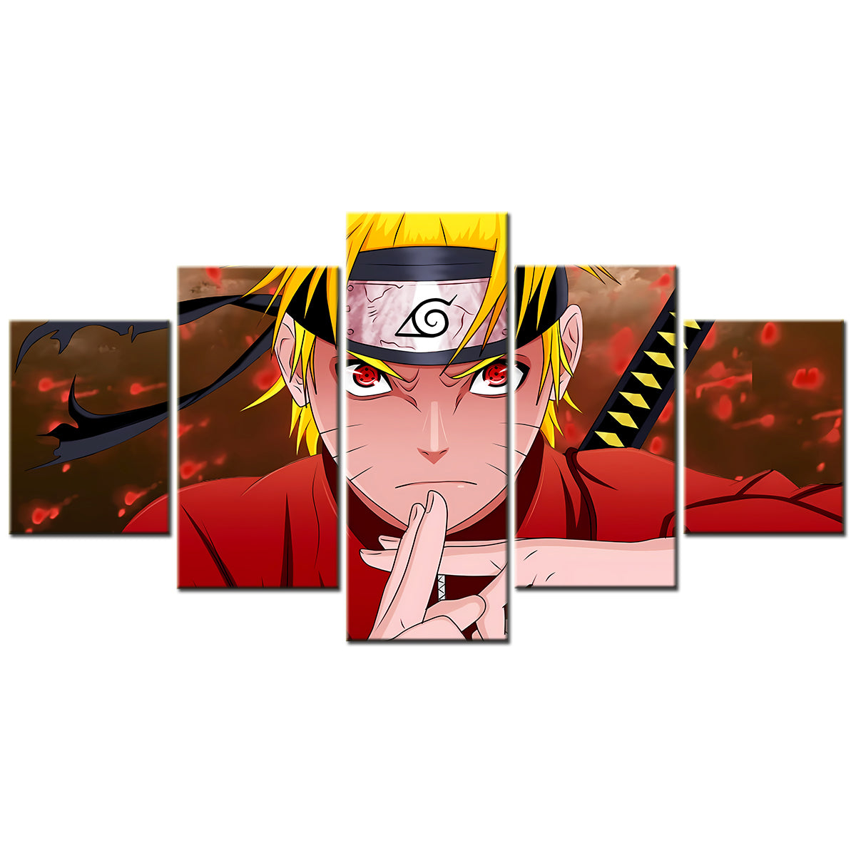 Naruto - 5 Pieces Wall Art - Uzumaki Naruto 4 - Printed Wall Pictures Home Decor - Naruto Poster - Naruto Canvas