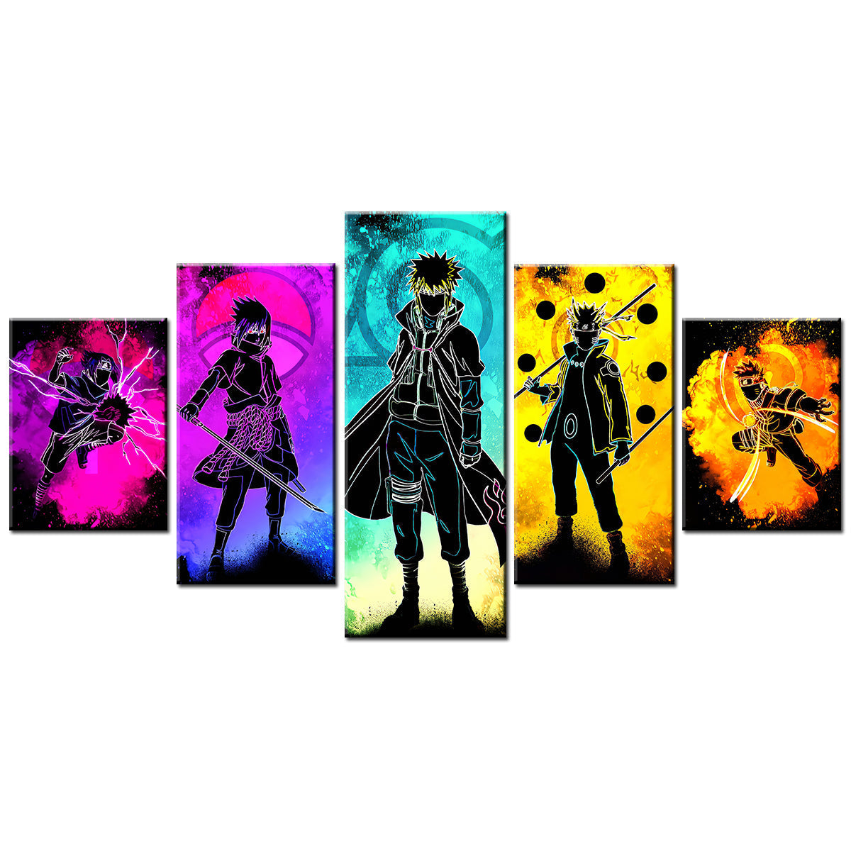 Naruto Canvas Wall Art - NA5129 - Uzumaki Naruto - Uchiha Sasuke - Itachi - Kakashi - Minato