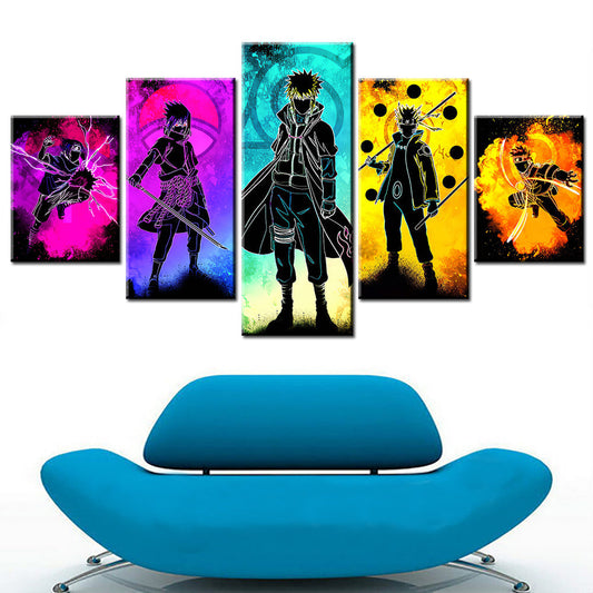 Naruto Canvas Wall Art - NA5129 - Uzumaki Naruto - Uchiha Sasuke - Itachi - Kakashi - Minato