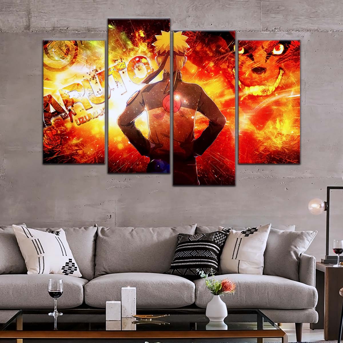 Naruto Wall Art - OP5004 - Kyūbi Power Naruto Uzumaki - Naruto Poster - Naruto Canvas