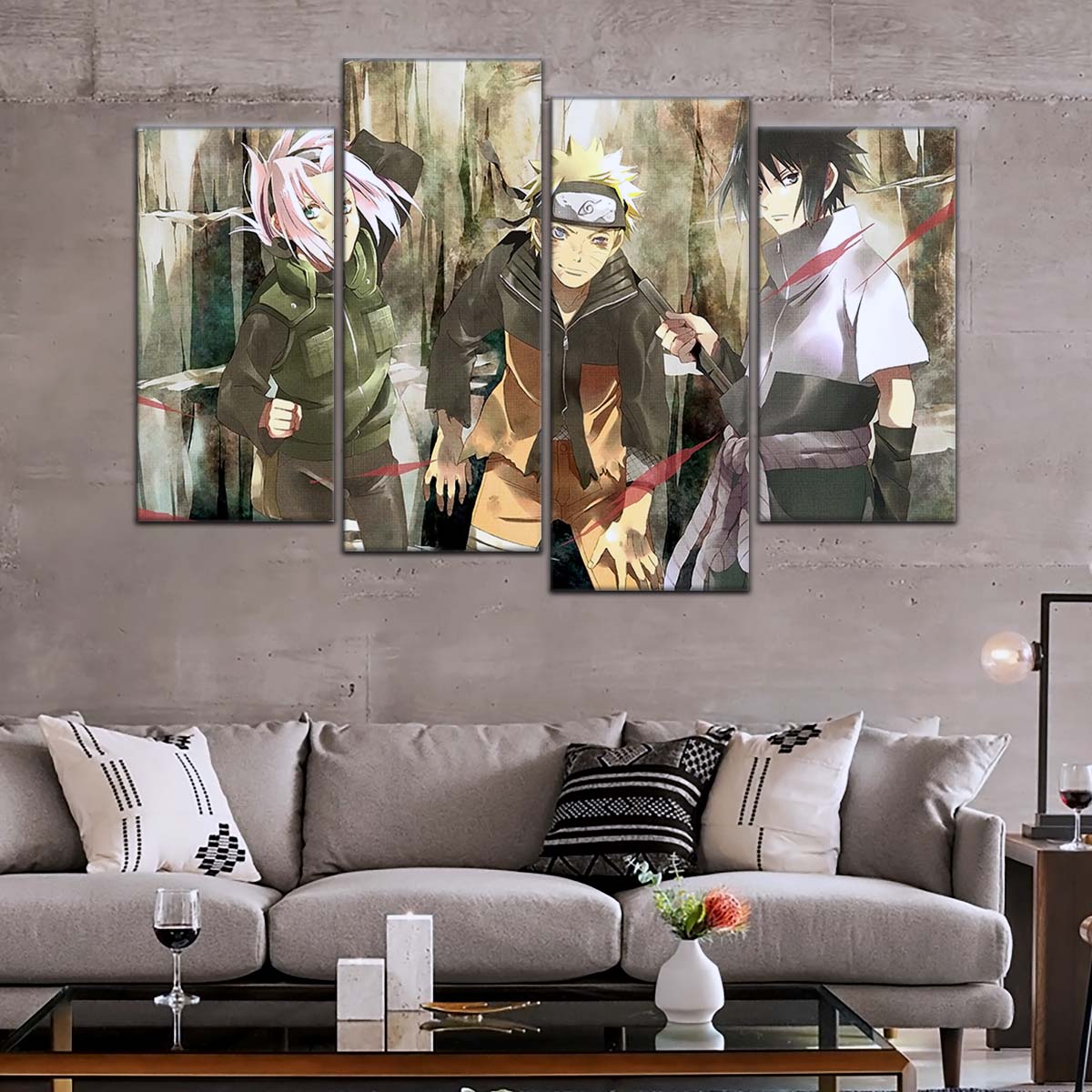 Naruto Wall Art - OP5017 - Sakura Haruno - Naruto Uzumaki - Sasuke Uchiha - Naruto Poster - Naruto Canvas