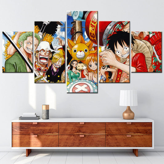 One Piece Canvas Wall Art - OP5107 - Monkey D. Luffy - Roronoa Zoro - Sanji - Straw Hat Crew
