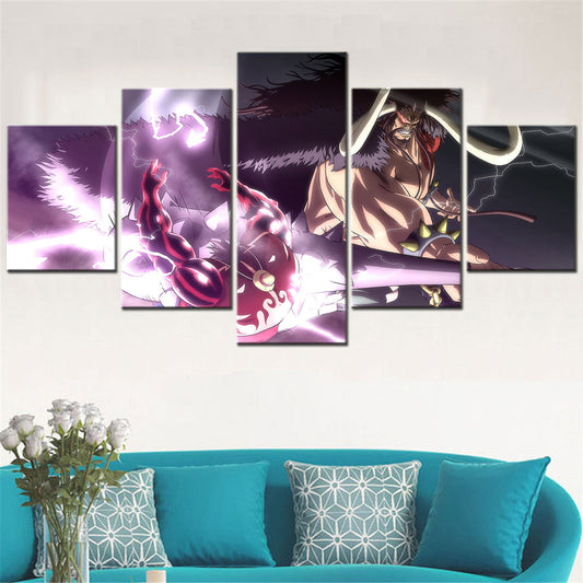 One Piece Canvas Wall Art - OP5157 - Gear Fourth Luffy Unleashed vs Kaido