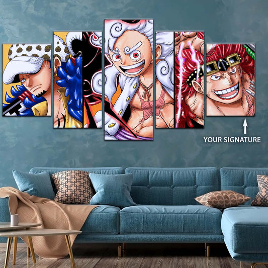 One Piece Wall Art - OP5008 - Eustass Kid Gear 5 - Monkey D. Luffy - Trafalgar Law - One Piece Poster - One Piece Canvas