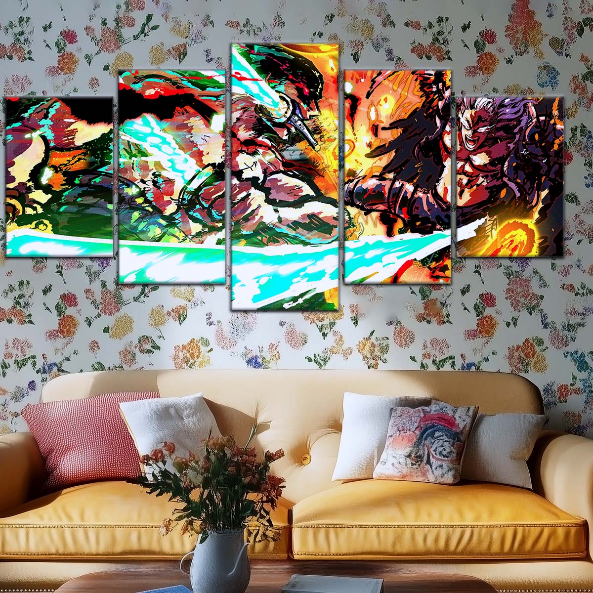 One Piece Wall Art - OP5023 - Roronoa Zoro vs King - One Piece Poster - One Piece Canvas