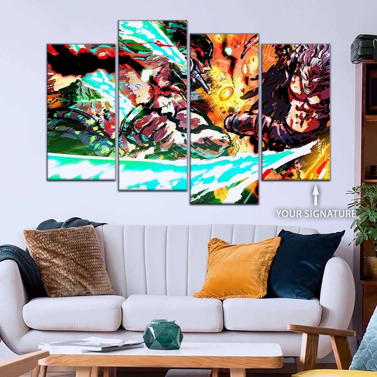 One Piece Wall Art - OP5023 - Roronoa Zoro vs King - One Piece Poster - One Piece Canvas