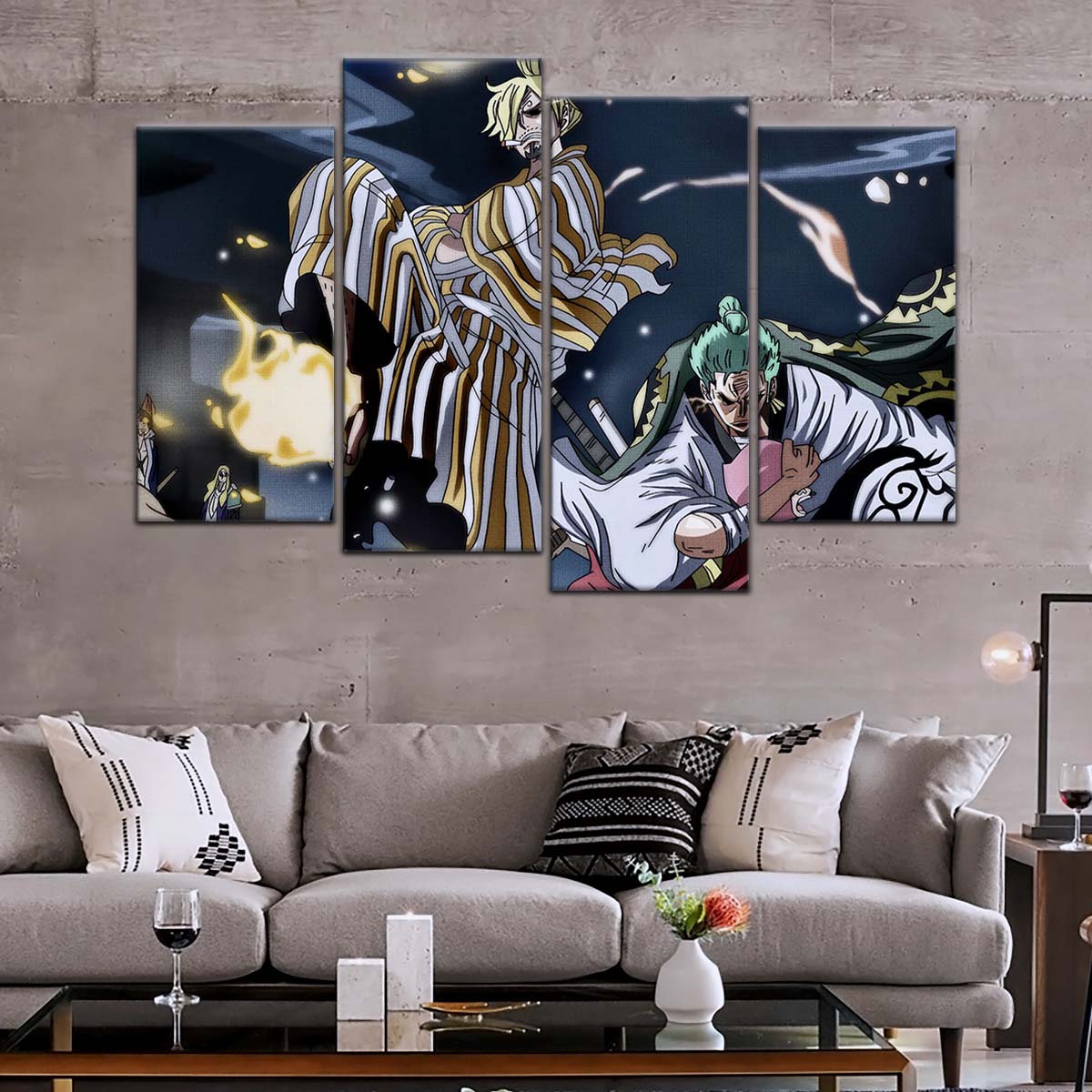 One Piece Wall Art - OP5028 - Toko - Sanji - Roronoa Zoro - One Piece Poster - One Piece Canvas