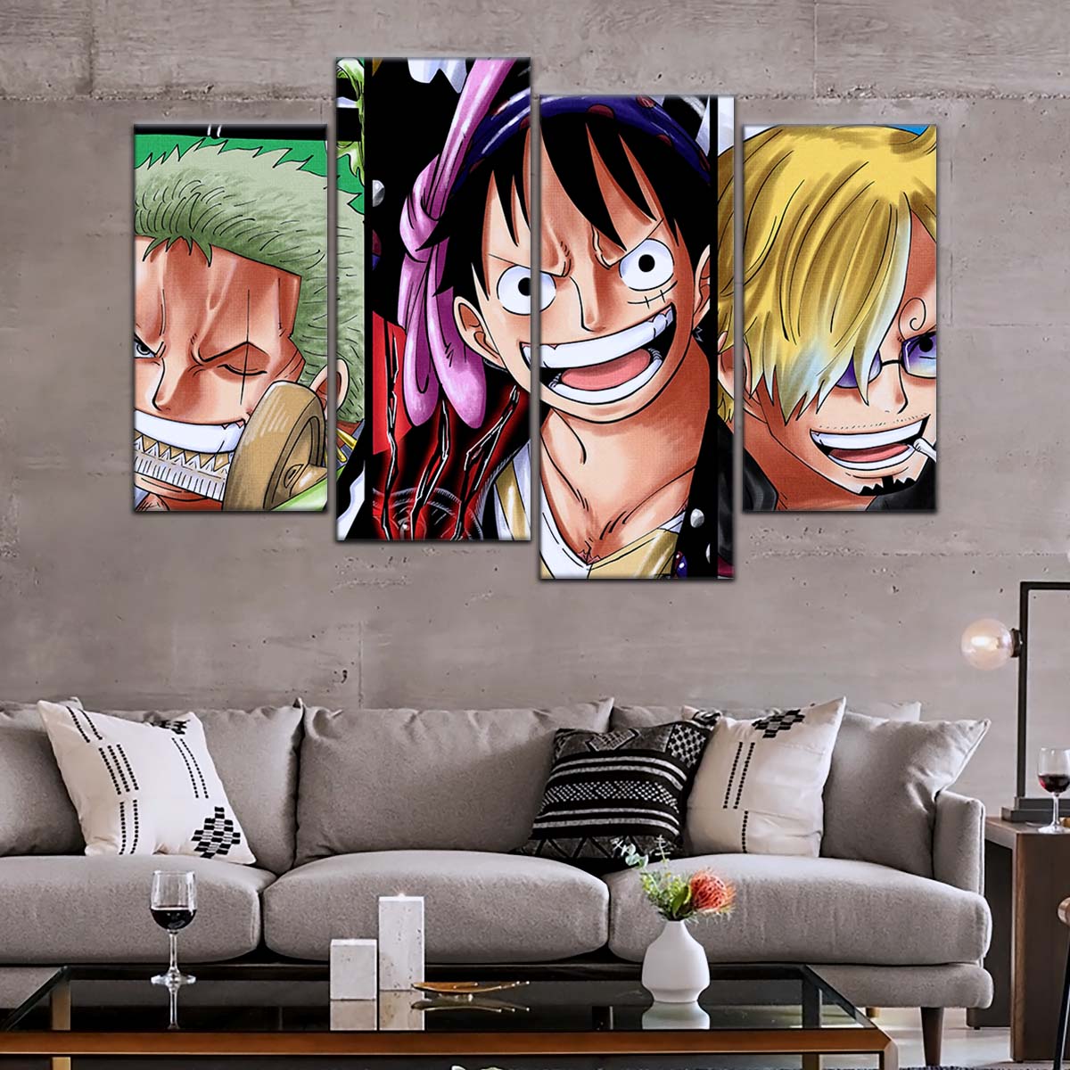 One Piece Wall Art - OP5029 - Monkey D. Luffy - Roronoa Zoro - Sanji - One Piece Poster - One Piece Canvas