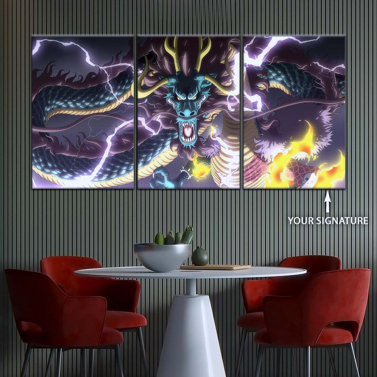 One Piece Wall Art - OP5035 - Kaido Thunderstorm - One Piece Poster - One Piece Canvas