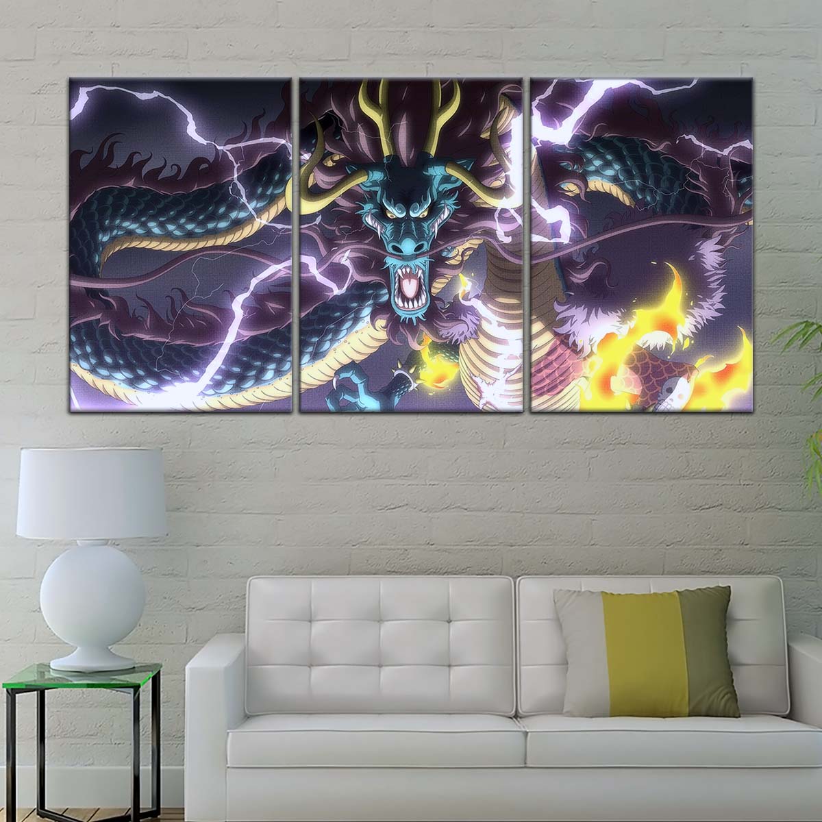 One Piece Wall Art - OP5035 - Kaido Thunderstorm - One Piece Poster - One Piece Canvas