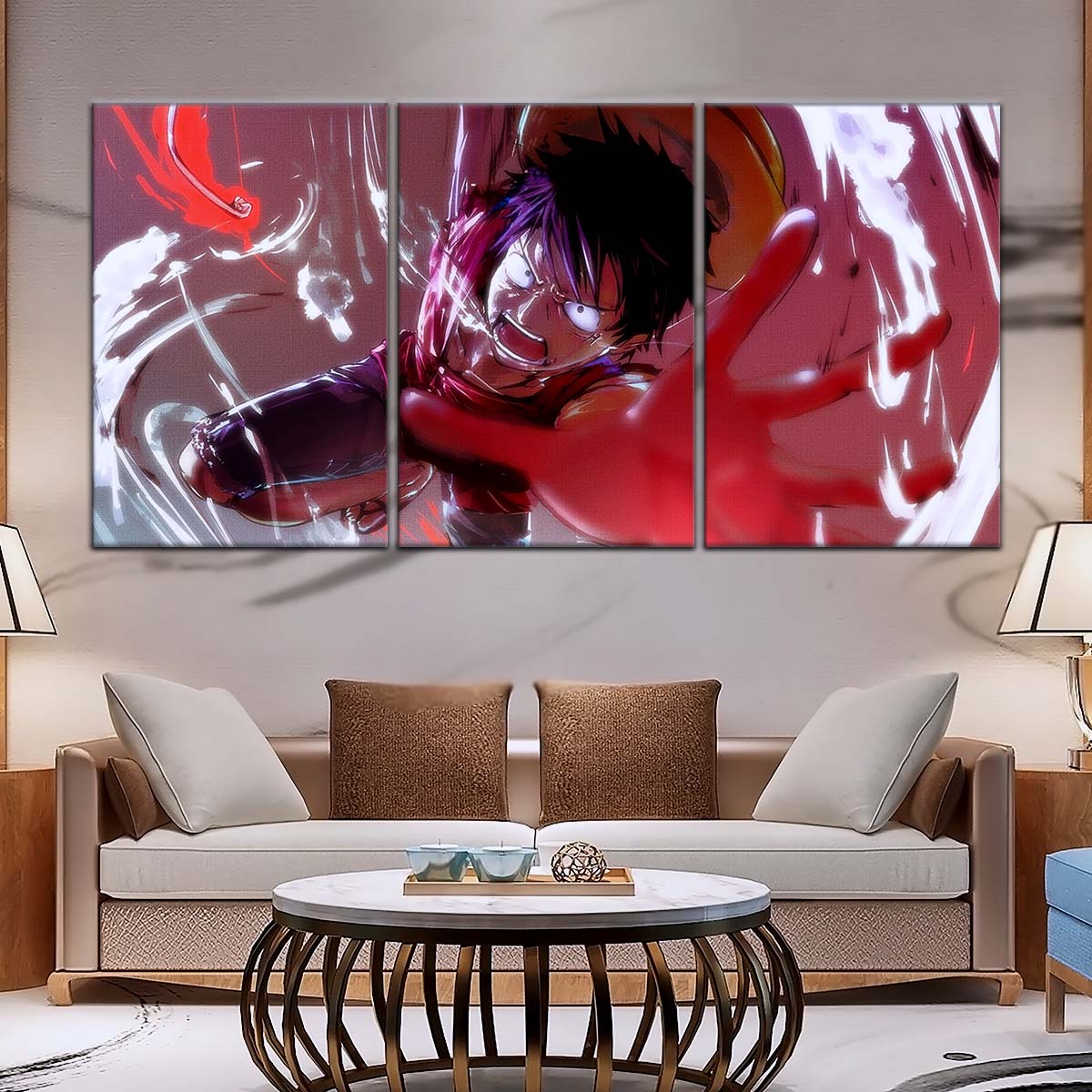 One Piece Wall Art - OP5037 - Monkey D. Luffy's Fierce Reach- One Piece Poster - One Piece Canvas