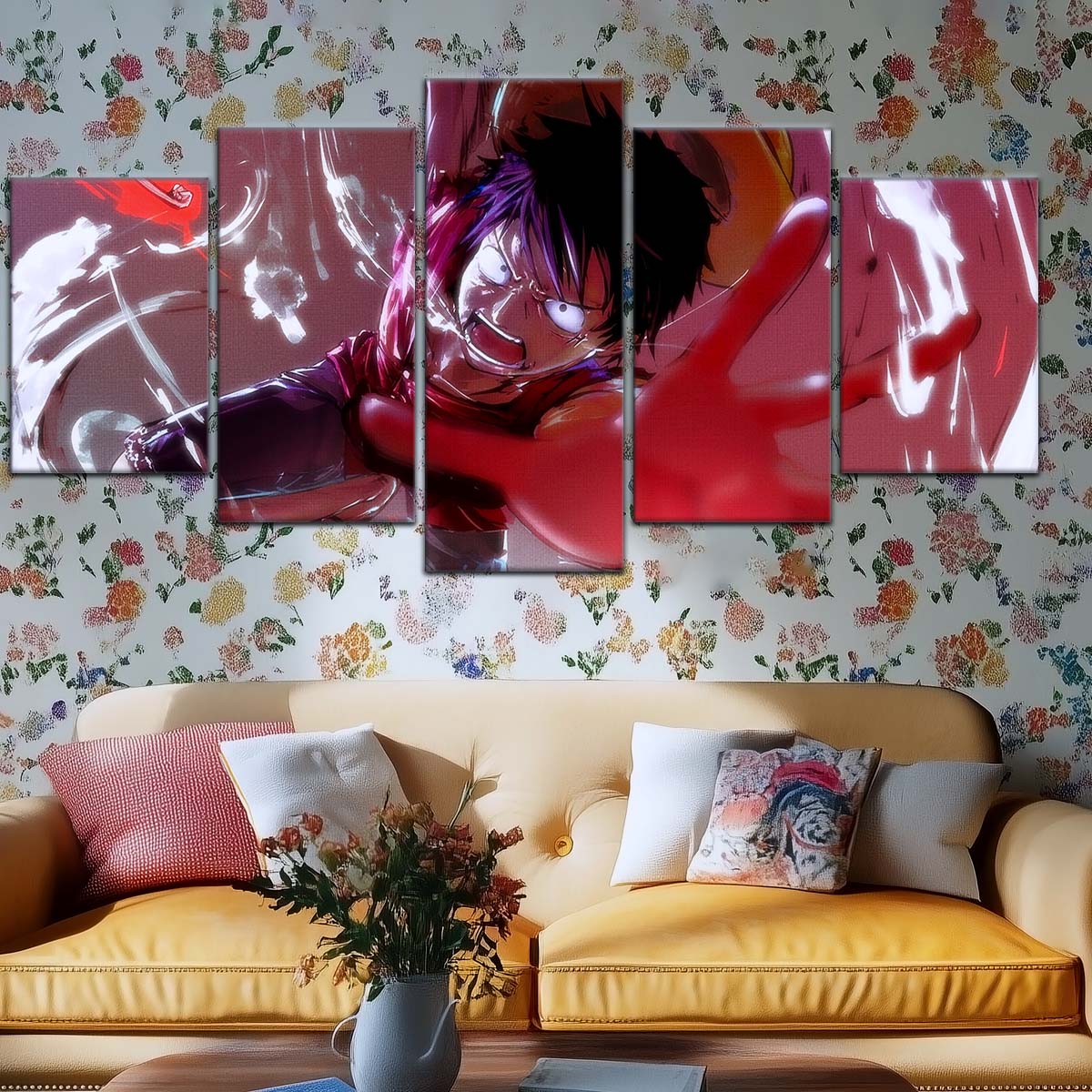 One Piece Wall Art - OP5037 - Monkey D. Luffy's Fierce Reach- One Piece Poster - One Piece Canvas