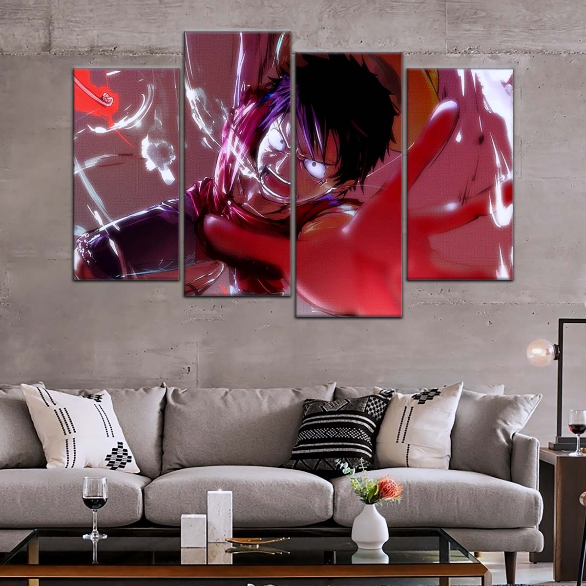 One Piece Wall Art - OP5037 - Monkey D. Luffy's Fierce Reach- One Piece Poster - One Piece Canvas
