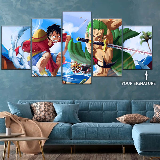 One Piece Wall Art - OP5057 - Monkey D. Luffy Roronoa Zoro - One Piece Poster - One Piece Canvas