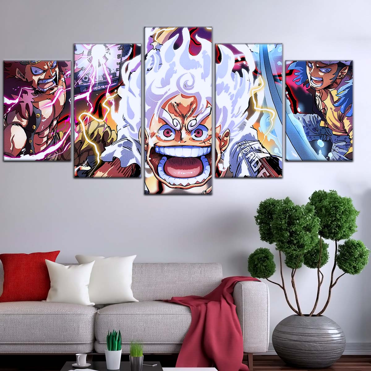 One Piece Wall Art - OP5058 - Eustass Kid - Monkey D. Luffy Gear 5 -Trafalgar Law - One Piece Poster - One Piece Canvas