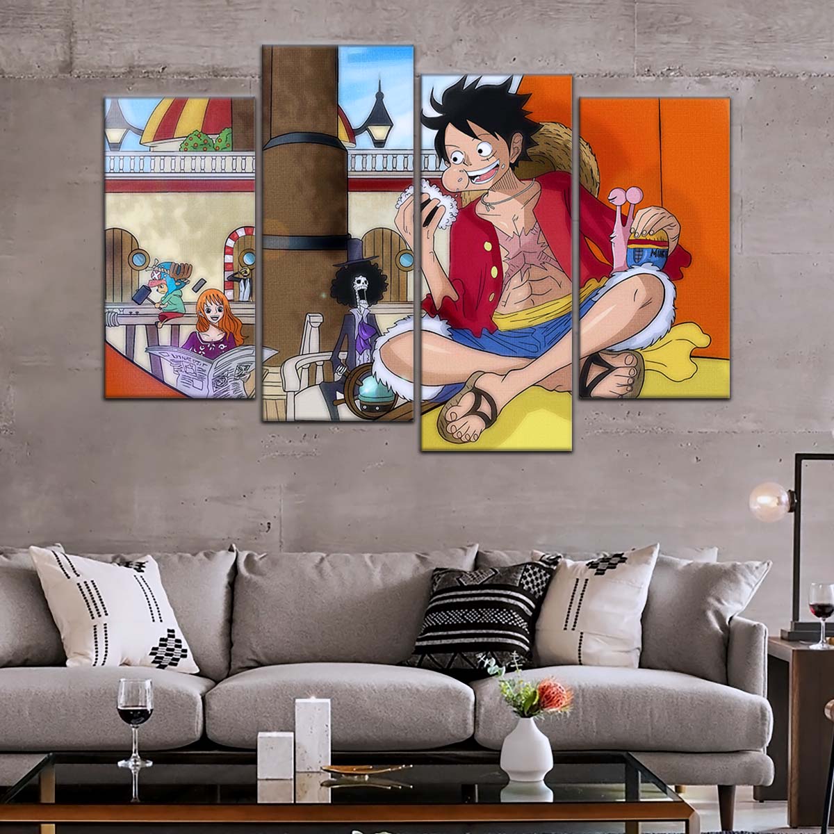 One Piece Wall Art - OP5064 - Nami - Brook - Monkey D. Luffy - Tony Tony Chopper - Sanji - One Piece Poster - One Piece Canvas