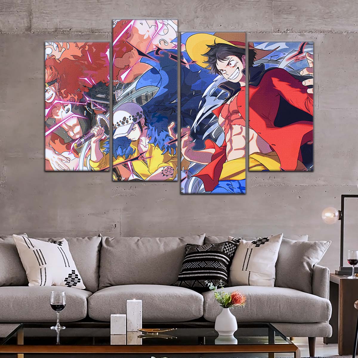 One Piece Wall Art - OP5068 - Monkey D. Luffy - Trafalgar Law - Eustass Kid - One Piece Poster - One Piece Canvas