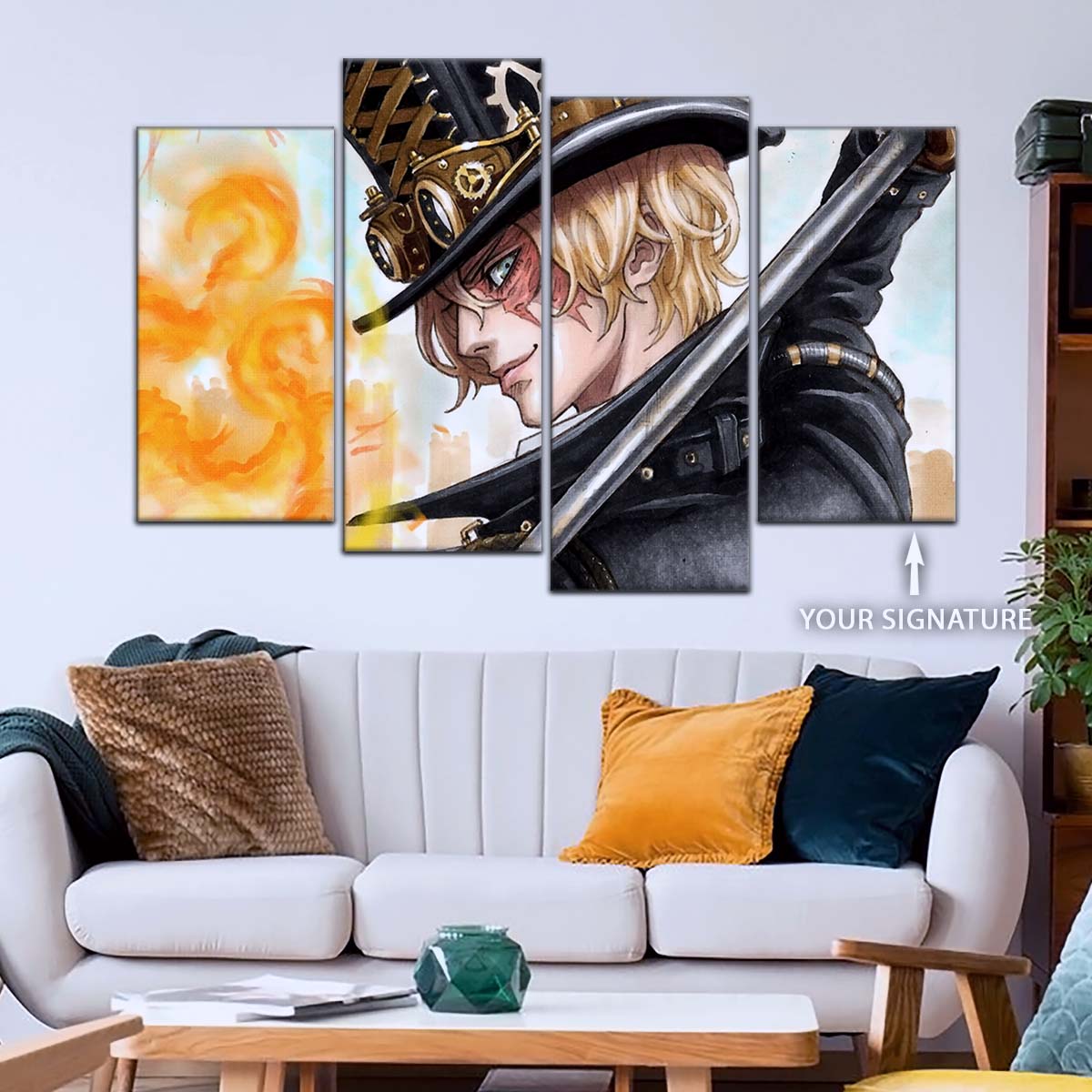 One Piece Wall Art - OP5083 - Sabo Blaze - One Piece Poster - One Piece Canvas