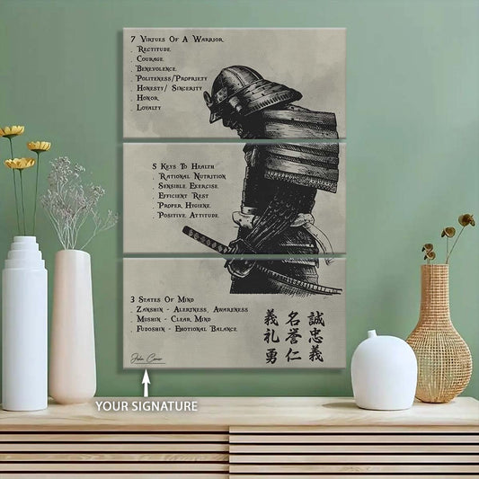Samurai - 3 Piece Wall Art - SA021 - 7 5 3 CODE - Samurai Canvas