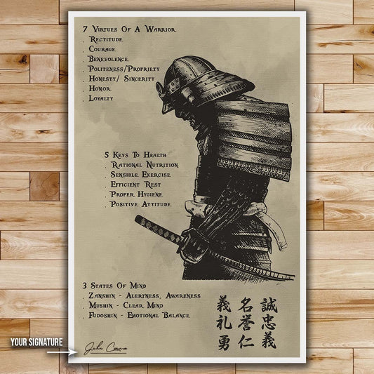 Samurai Wall Art - Samurai Poster - Samurai Canvas - 7 5 3 CODE - SA021 - Vertical Poster - Vertical Canvas
