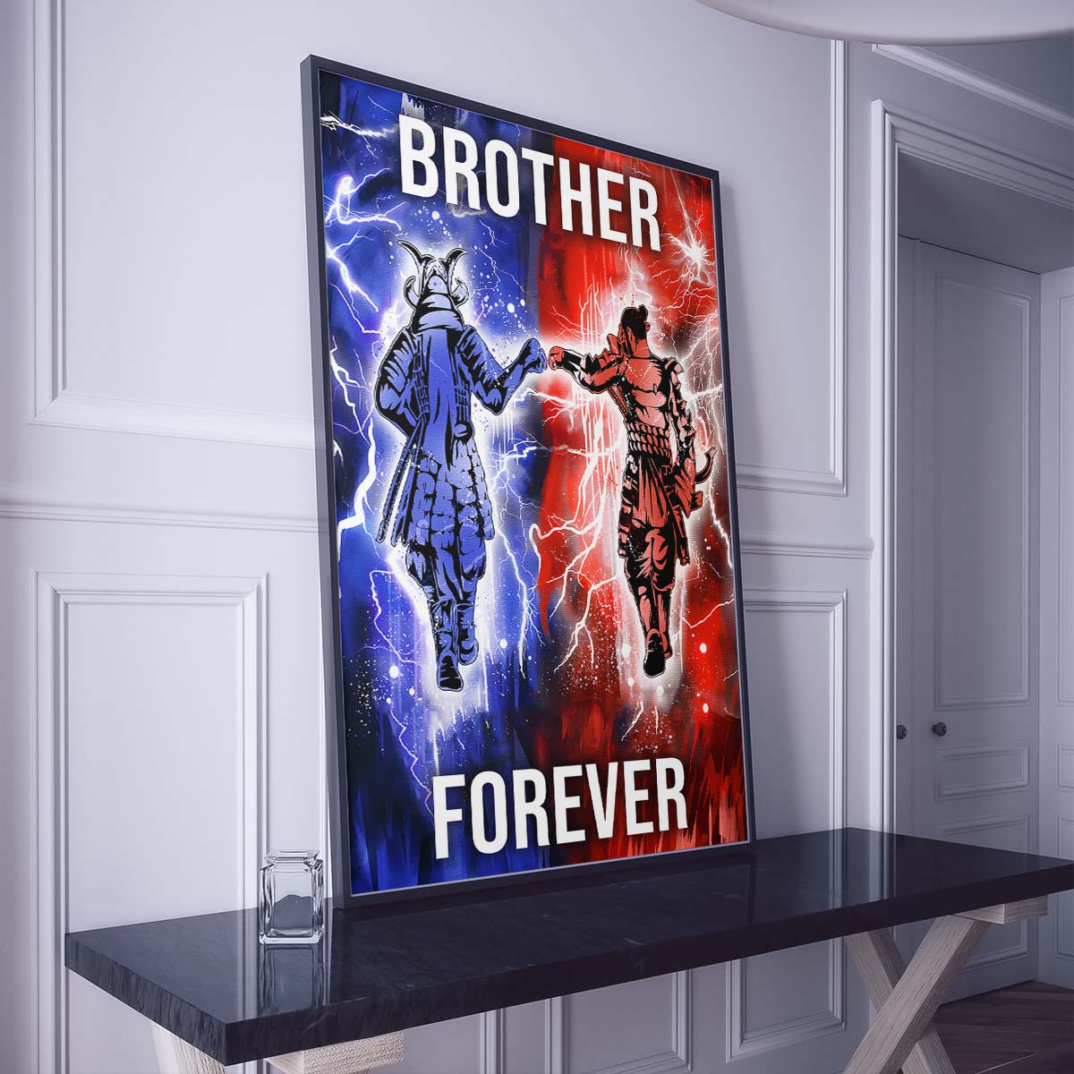 Samurai Wall Art - Samurai Poster - Samurai Canvas - Brother Forever - Bushido - Katana - Ronin - Miyamoto Musashi - SA100 - Vertical Poster - Vertical Canvas