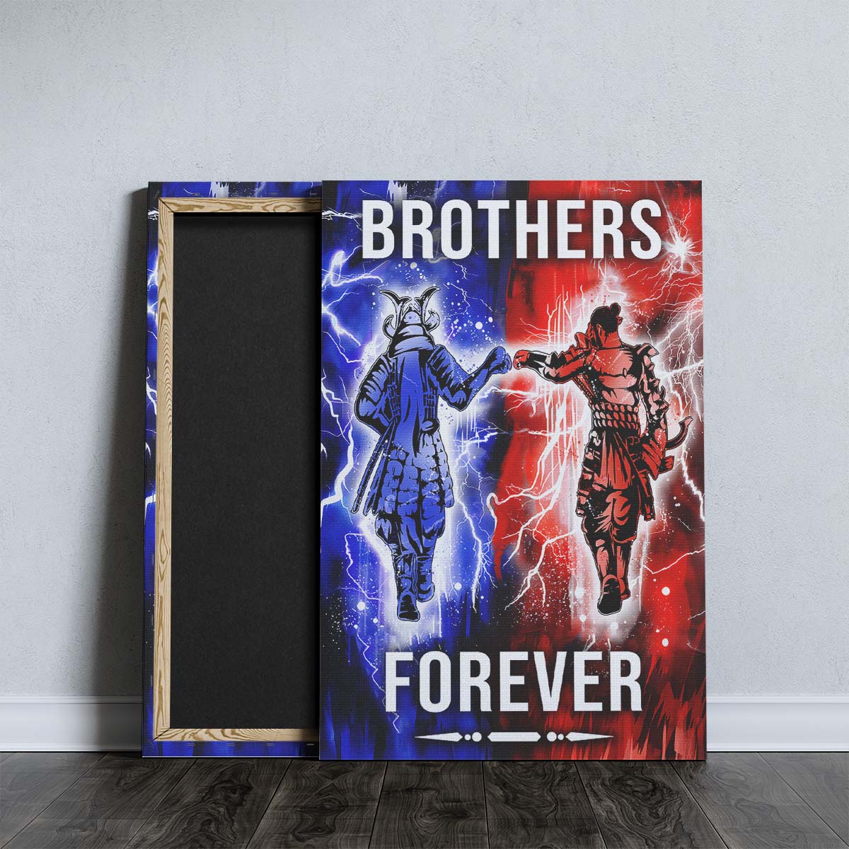 Samurai Wall Art - Samurai Poster - Samurai Canvas - Brothers Forever - Bushido - Katana - Ronin - Miyamoto Musashi - SA101 - Vertical Poster - Vertical Canvas