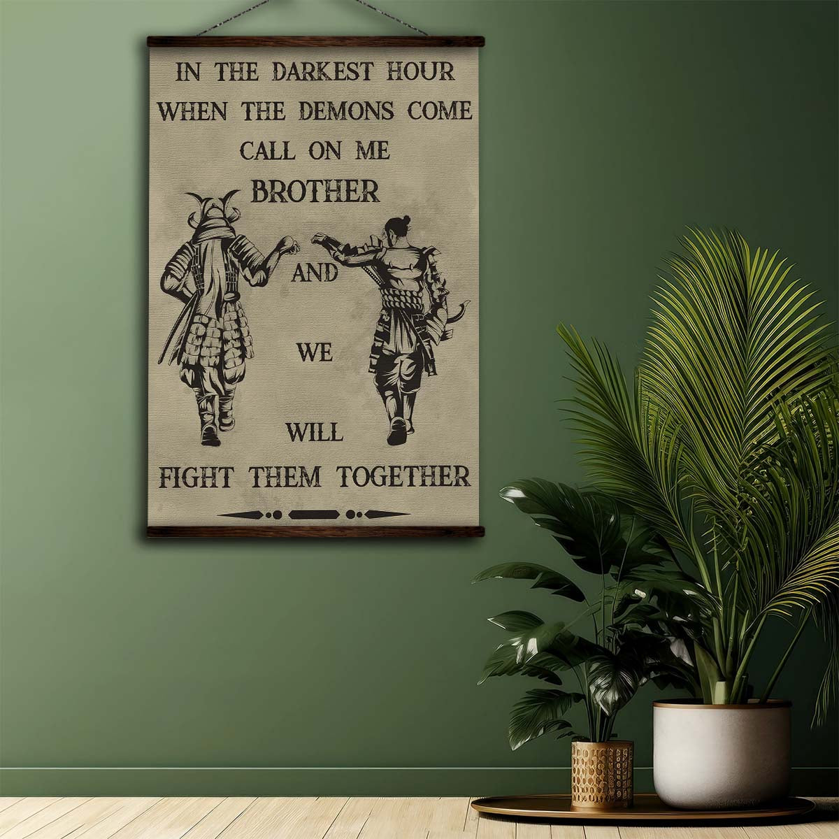 Samurai Wall Art - Samurai Poster - Samurai Canvas - Call On Me Brother - SA061 - Vertical Poster - Vertical Canvas