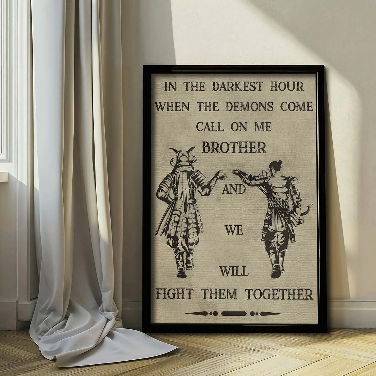 Samurai Wall Art - Samurai Poster - Samurai Canvas - Call On Me Brother - SA061 - Vertical Poster - Vertical Canvas